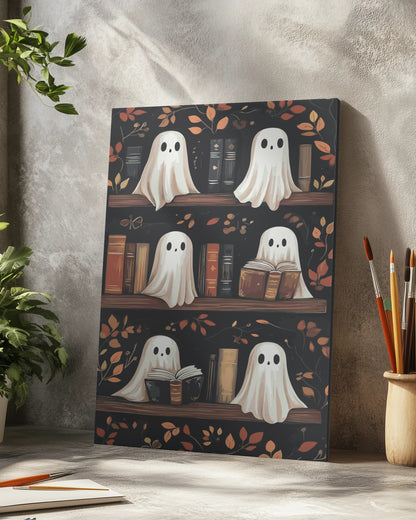 Ghost Bookshelf Paint by Numbers Kit