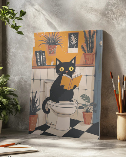 Mischievous Bathroom Visitor Paint by Numbers Kit