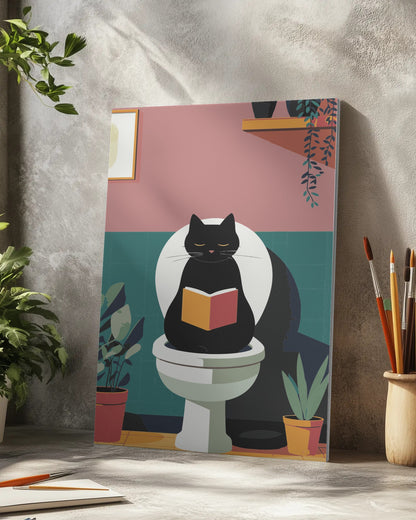Curious Toilet Cat Paint by Numbers Kit