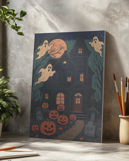 Haunted House Paint by Numbers Kit