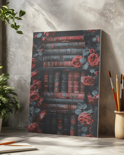 Stacked Books Tower Paint by Numbers Kit