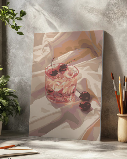 Pink Cocktail Glass Paint by Numbers Kit