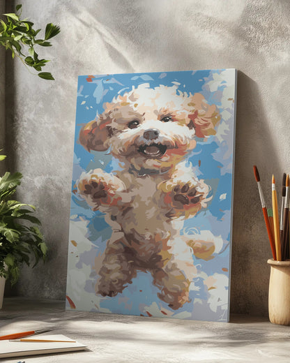 Brown Puppy Portrait Paint by Numbers Kit