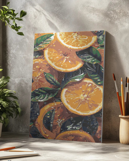 Sliced Orange Halves Paint by Numbers Kit