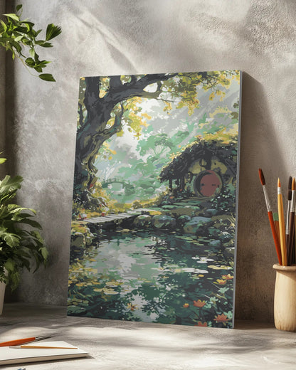 Cabin Forest Lake Paint by Numbers Kit