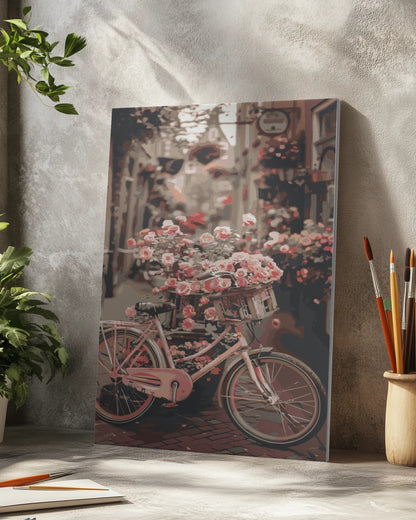 Vintage Bike Spring Garden Paint by Numbers Kit