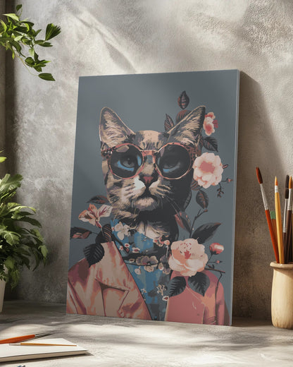 Cat Paint by Numbers Kit for Adults