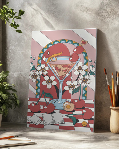 Cherry Topped Cocktail Paint by Numbers Kit
