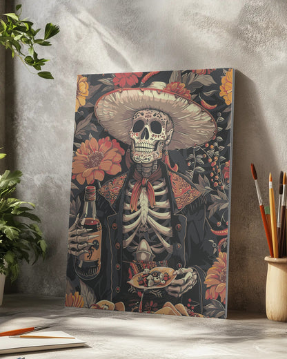 Day of the Dead Skeleton Paint by Numbers Kit